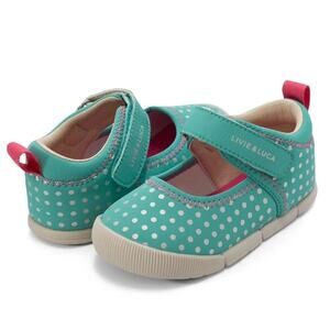 Livie & Luca Versy Mary Jane Water Shoe in Aqua Polka Dot size 11